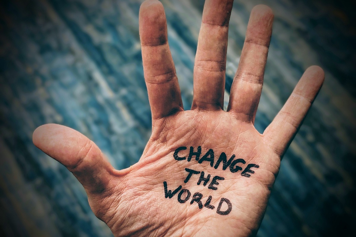 change the world hand